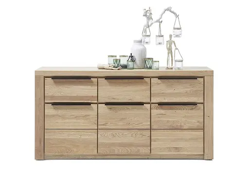 Sideboard - Eiche Dekor, Eiche Massiv, Geölt