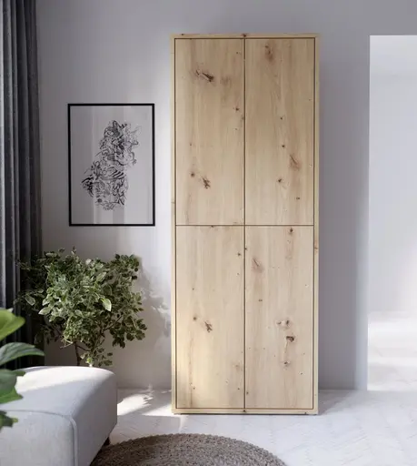 Schuhschrank FAID- B ca. 75 cm, Eiche Dekor