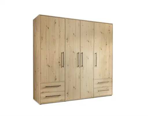 Drehtürenschrank FATHIE- B ca. 206 cm, Eiche Dekor