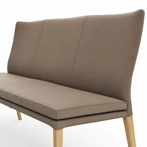 Polsterbank Tuma - Breite ca. 175 cm, Leder, Sand