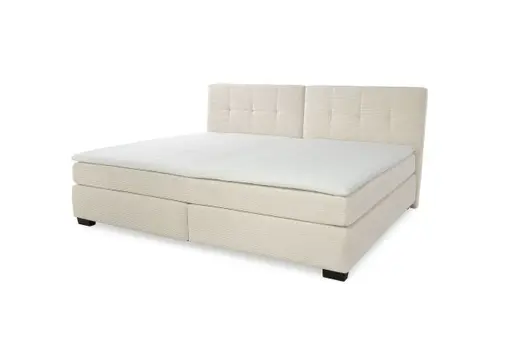 Boxspringbett JILA- Ligefläche ca. 240x200 cm, Stoff, Beige
