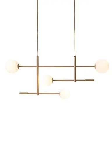 Hängeleuchte - BH ca. 97x215 cm, Beige