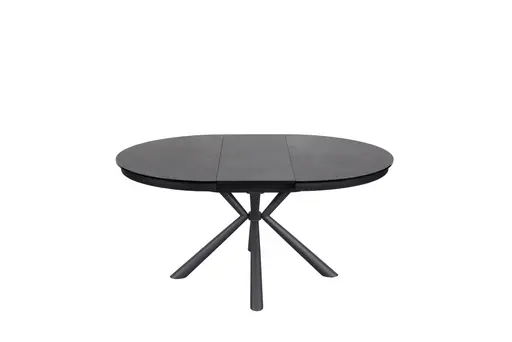 Esstisch MALEKO - ausziehbar, Ø/H ca. 120x76 cm, Glaskeramik, Dunkelgrau