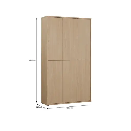 Schuhschrank FAID- B ca. 109 cm, Sandeiche Dekor