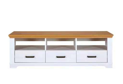 TV-Lowboard - B ca. 166 cm, Weiß, Oak Colori