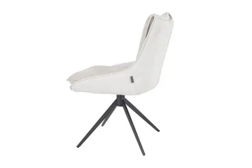 Stuhl MANDY - drehbar, Stoff, Silbergrau