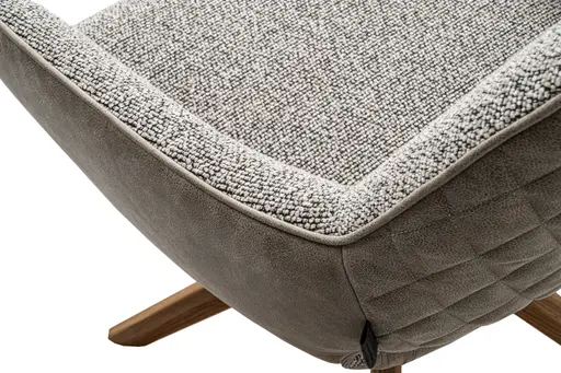 Armlehnstuhl MARIETTA - drehbar, Stoff, Hellbraun