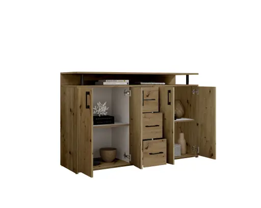 Highboard - B ca. 139 cm, Artisan Eiche Nachbildung