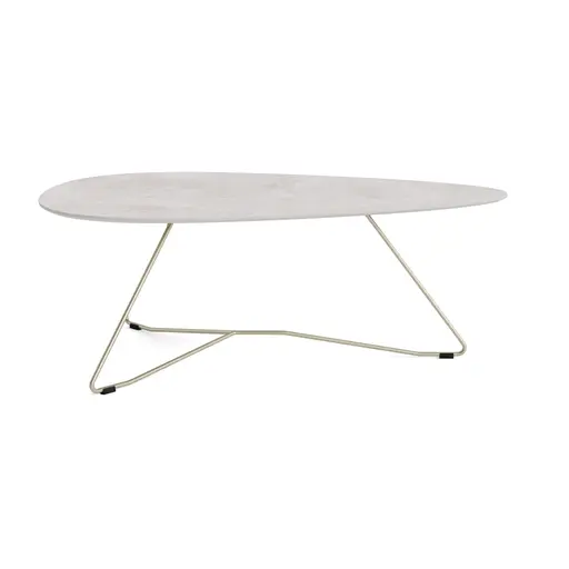 Couchtisch Oliva - LBH ca. 100x70x37 cm, HPL, Creme Natur