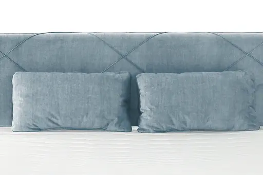 Boxspringbett JESSI- Liegefläche ca. 140x200 cm, Stoff, Hellblau