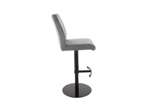 Barhocker MICHI - höhenverstellbar, Stoff, Grau