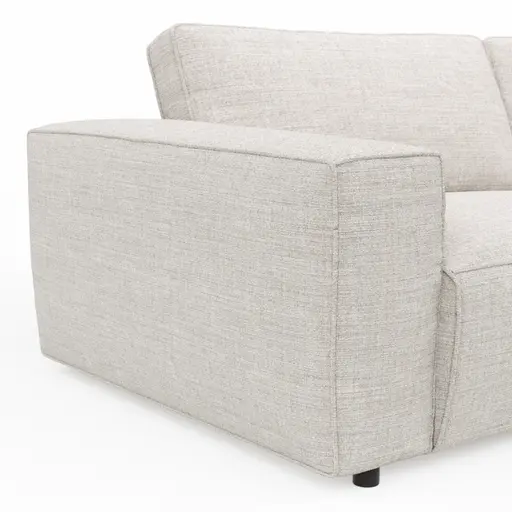 Ecksofa Lilaia - 1,5-Sitzer XL mit Chaise Longue XL rechts, Stoff, Kaschmir