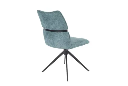 Stuhl MARJA - drehbar, Stoff, Türkis