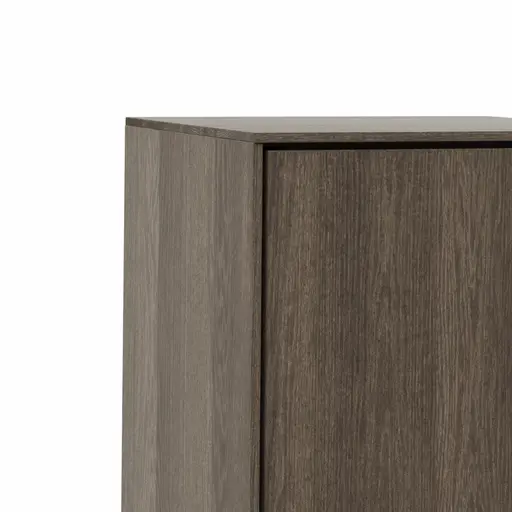 Vitrine Saratoga - rechts, Buche massiv, silbergrau geölt