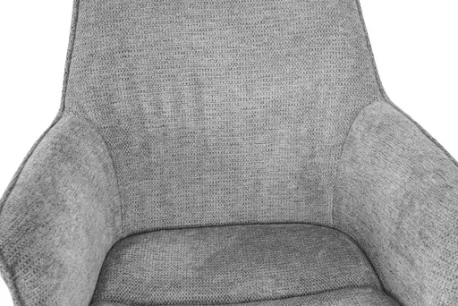 Armlehnstuhl MAIKE - drehbar, Stoff, Hellgrau