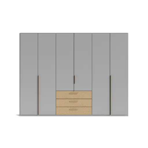 Drehtürenschrank Caluma - B. ca. 300cm, Lack, Taupe