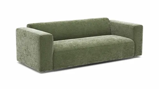 Sofa Laja - 3-Sitzer, Stoff, Dunkelgrün