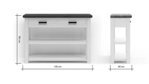 Konsolentisch Litchfield Oak - XO 9010, Antique / XO Gray