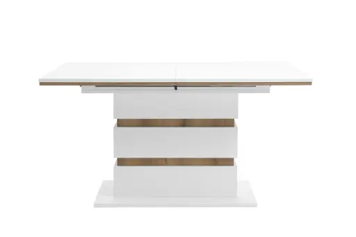 Esstisch - ausziehbar, LB ca. 140x90 cm, Weiß, Evoke Eiche Nachbildung