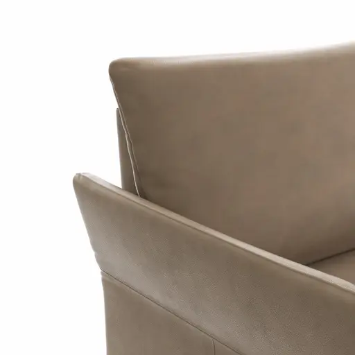 Sofa Rosario - 2-Sitzer, Leder, Rauchbraun