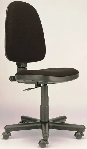 Drehstuhl - ohne Armlehnen, Stoff, schwarz