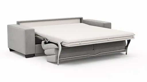 Sofa Nuoro - 3-Sitzer inkl. Schlaffunktion, Stoff, Grau