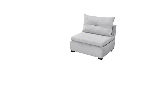 Schlafsofa - 1-Sitzer inkl. Schlaffunktion, Stoff, Hellgrau