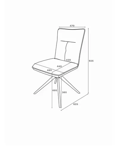 Stuhl MARCIA - drehbar, Stoff, Grau