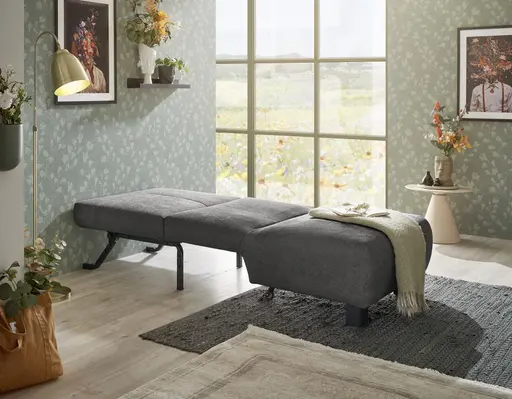  Faltsessel EBBY - ohne Armlehne inkl. Schlaffunktion, Stoff, Dunkelgrau