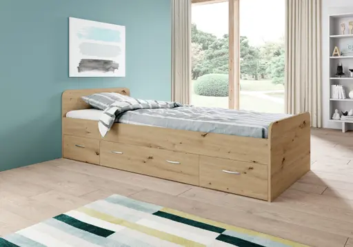 Kojenbett - Liegefläche ca. 90x200 cm, Artisan Eiche Nachbildung