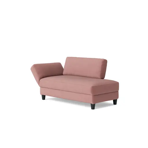 Schlafsofa Beluso - Ausrichtung links inkl. Schlaffunktion und Bettkasten, Stoff, Weinbeere