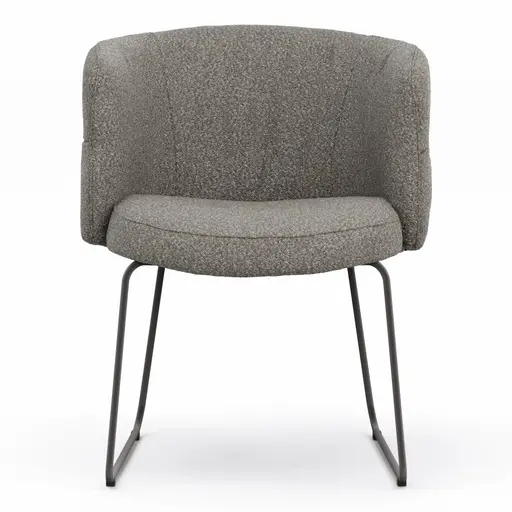 Armlehnstuhl Milana - Stoff, Grau