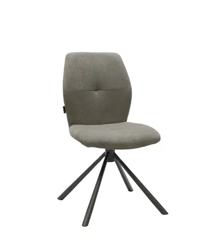 Stuhl MANOA - drehbar, Stoff, Dunkelgrau