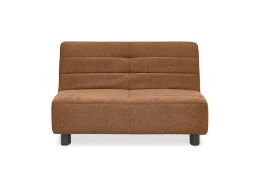Faltsofa Easy - 2-Sitzer ohne Armlehne, ca. 140 cm inkl. Schlaffunktion, Stoff, Rot