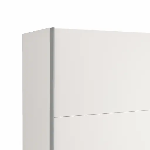 Schwebetürenschrank Viana - B ca. 301 cm, Lack, Weiß