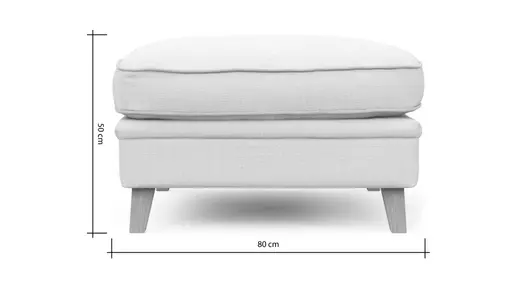 Hocker Mapleton - Stoff, Creme