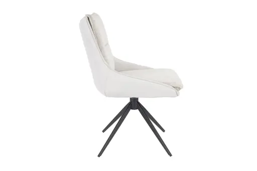 Stuhl MANDY - drehbar, Stoff, Silbergrau