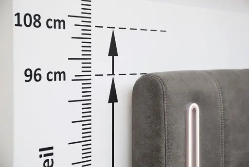 Boxspringbett- Liegefläche ca. 180x200 cm, Stoff, Grau