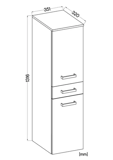Badblock- B ca. 151 cm, Eiche Dekor