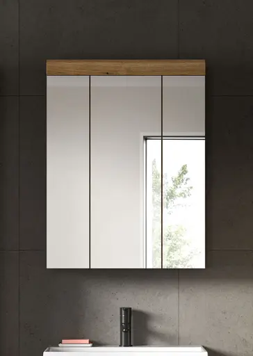 Spiegelschrank - B ca. 60 cm, Evoke Eiche Nachbildung