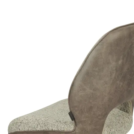 Stuhl MAILE - drehbar, Stoff, Braun