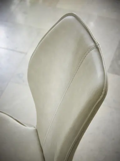 Stuhl Penthouse - Leder, Steingrau, 4 Fuß, Metall, Anthrazit