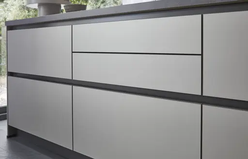 Inselküche 56.210 GL 3 523, Taupe metallic matt