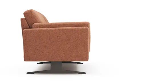 Sofa Tova - 2-Sitzer inkl. Rücken- und Armlehnfunktion, Kufe, Stoff, Rost