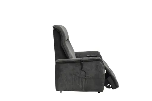 TV-Sessel MIKLAS - Aufstehhilfe, Relaxfunktion, Stoff, Grau