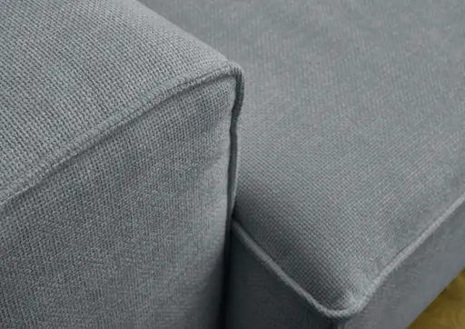 Ecksofa - 2-Sitzer mit Ecke rechts, Stoff, Eisblau