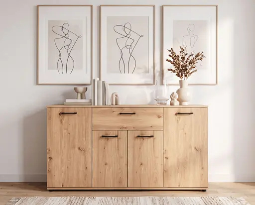 Sideboard- B a. 138 cm, Eiche Dekor