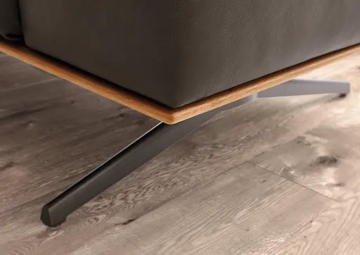 Sofa - 3-Sitzer, Kopfteil/Rückenlehne verstellbar, Leder, Dunkelbraun