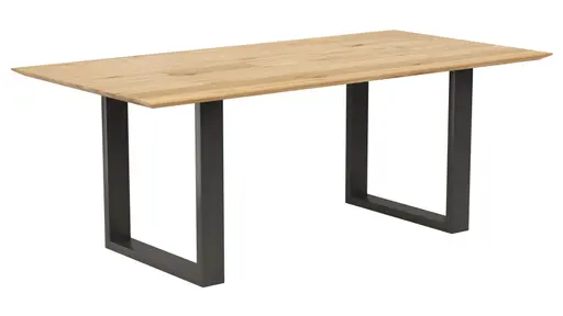 Esstisch Clifton - mit Einsätzen, LB ca. 200x100 cm, Wildeiche massiv, natur geölt