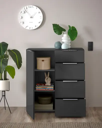 Kommode- B ca. 90 cm, Anthrazit